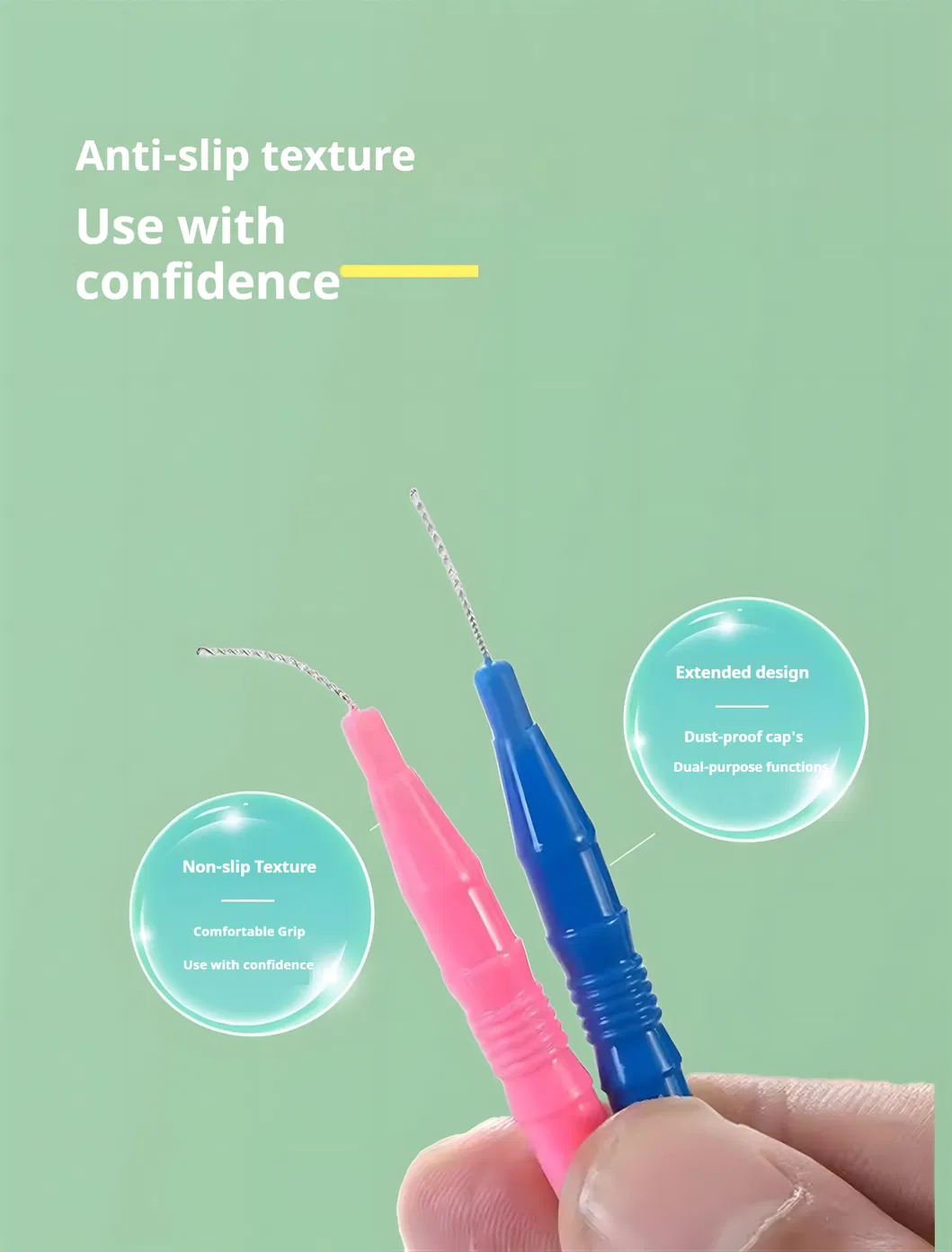 OEM ODM Disposable Cleaning Orthodontic Dental Toothpick Interdental Brush