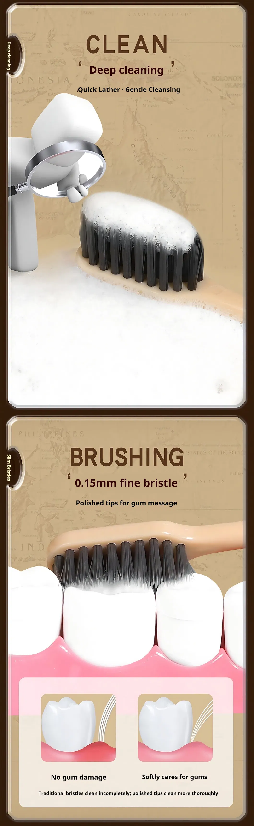 360&deg; Toothbrush 5 PCS Pack - 3-Sided Design for Efficient Cleaning, Adult Oral Care Toothbrushes
