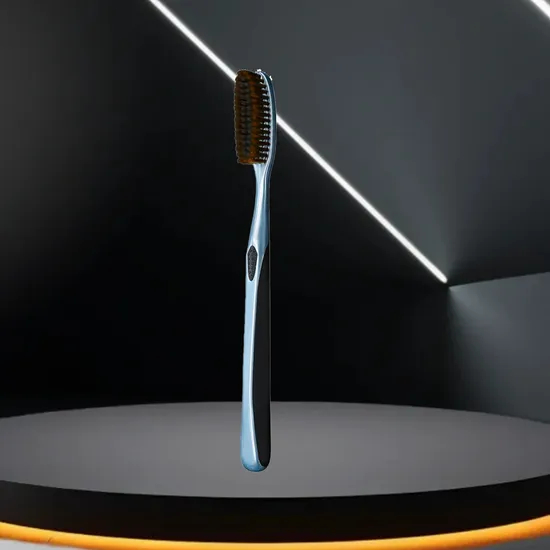 Eco Friendly OEM Custom Black Adult White Soft Bristle Toothbrush Manufacturer