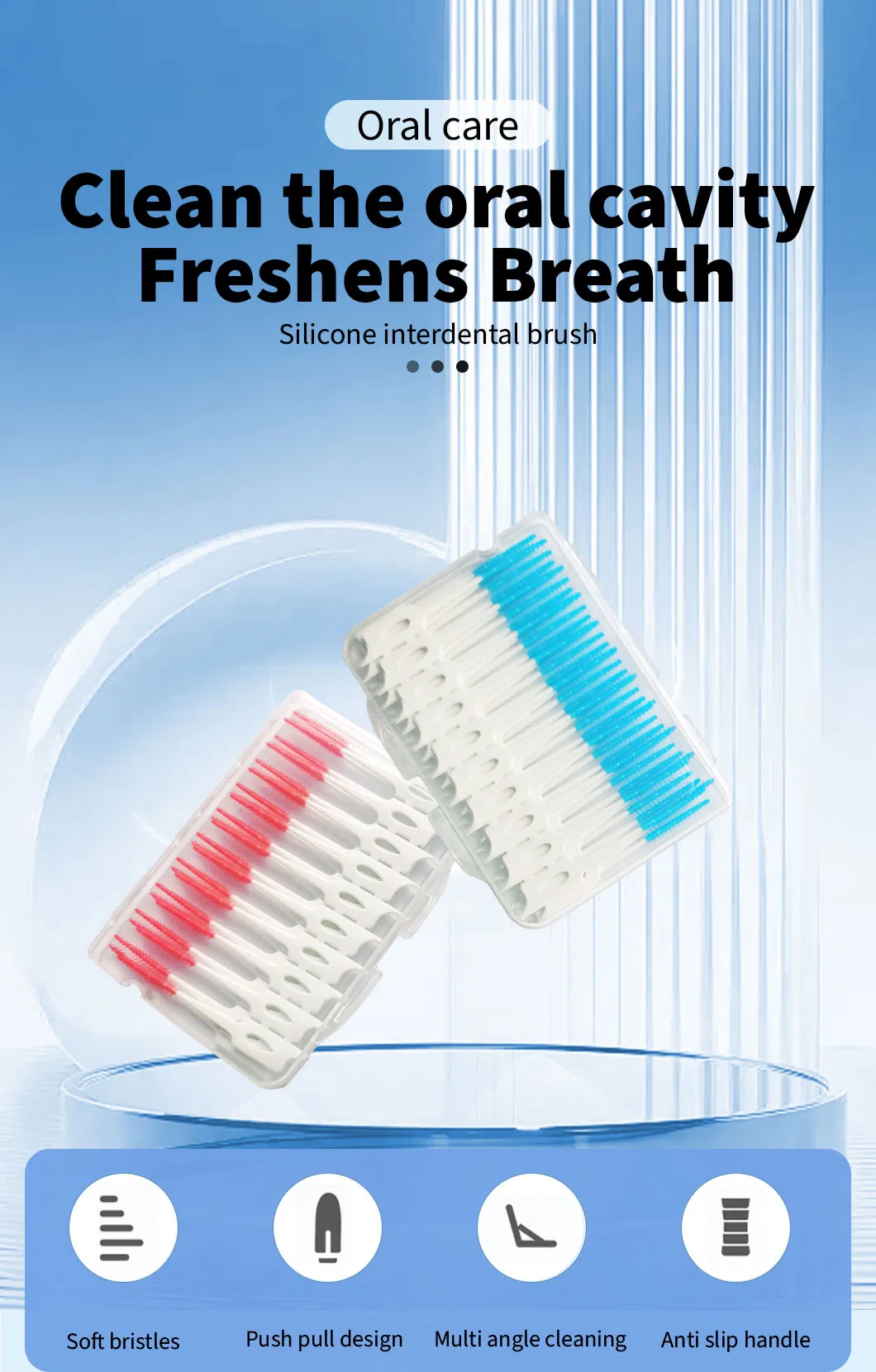 New Hotsale Soft Silicone Doft Interdental Brushes Silicone Toothpick