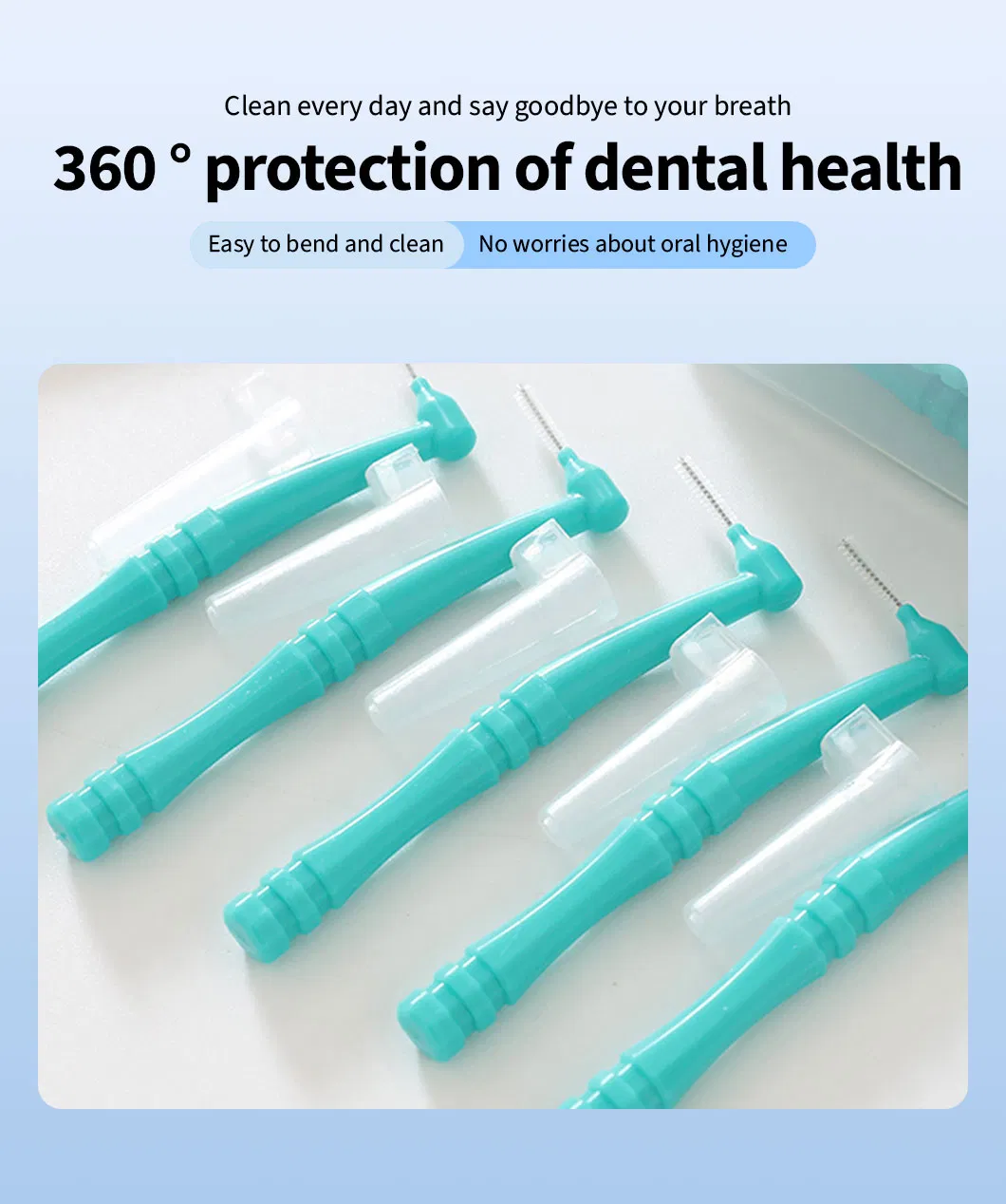 Soft Eco Bamboo Tool Orthodontic Rubber Travel Care Disposable Toothpick Toothbrush Teeth Dental Interdental Tooth Brush Floss