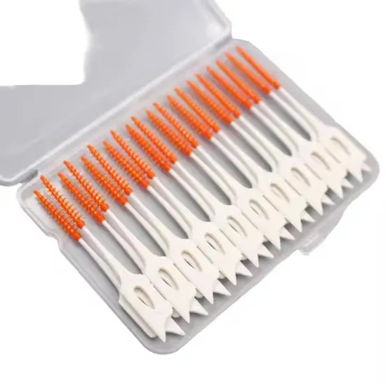 Food Grade Plastic Rubber Interdental Brushes, Deep Cleaning for Oral Care Silicone Toothpick