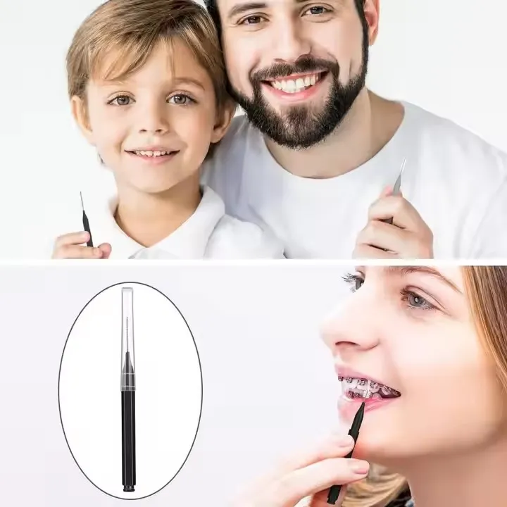 Interdental Brush Head Biodegradable Silicon Toothpick Box Packaging for Adults