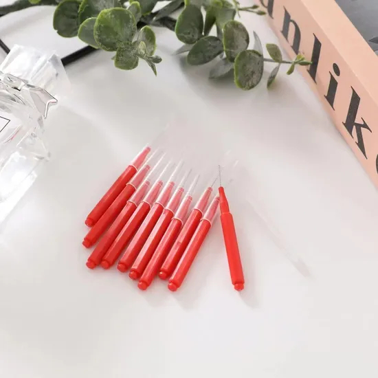 Interdental Brush Head Biodegradable Silicon Toothpick Box Packaging for Adults