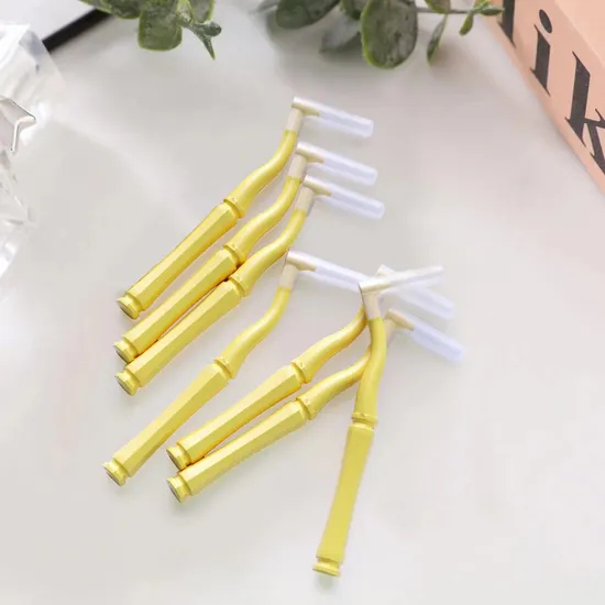 Wholesale Disposable Plastic Toothbrushes with Eyelash Eyebrow Lift Feature Toothpicks for Teeth Cleaning