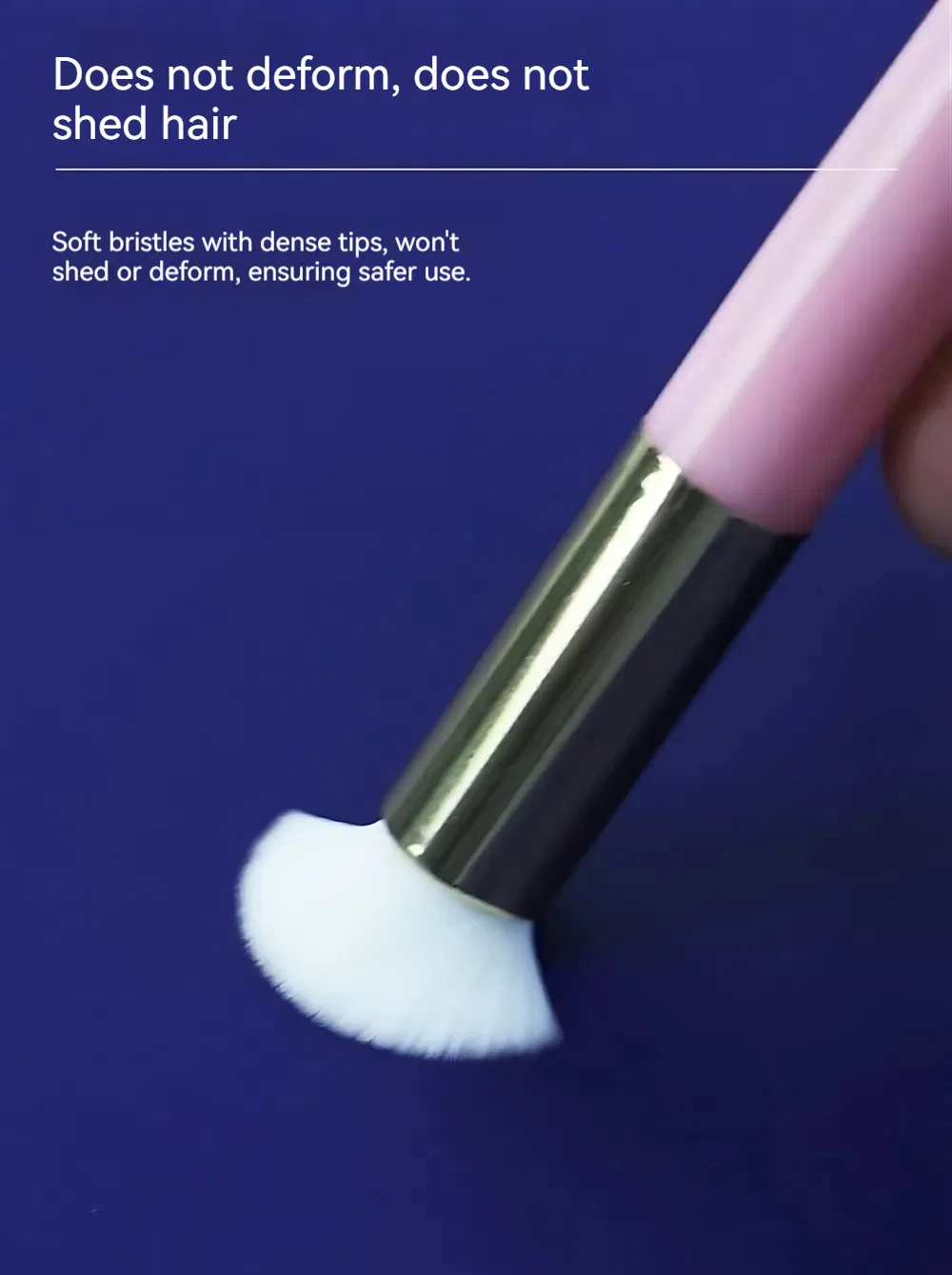 Stock Mousse Cleaning Brush for Beauty Eyelash Extensions Blackhead Removal Makeup with Flat Soft Bristles in Black Color