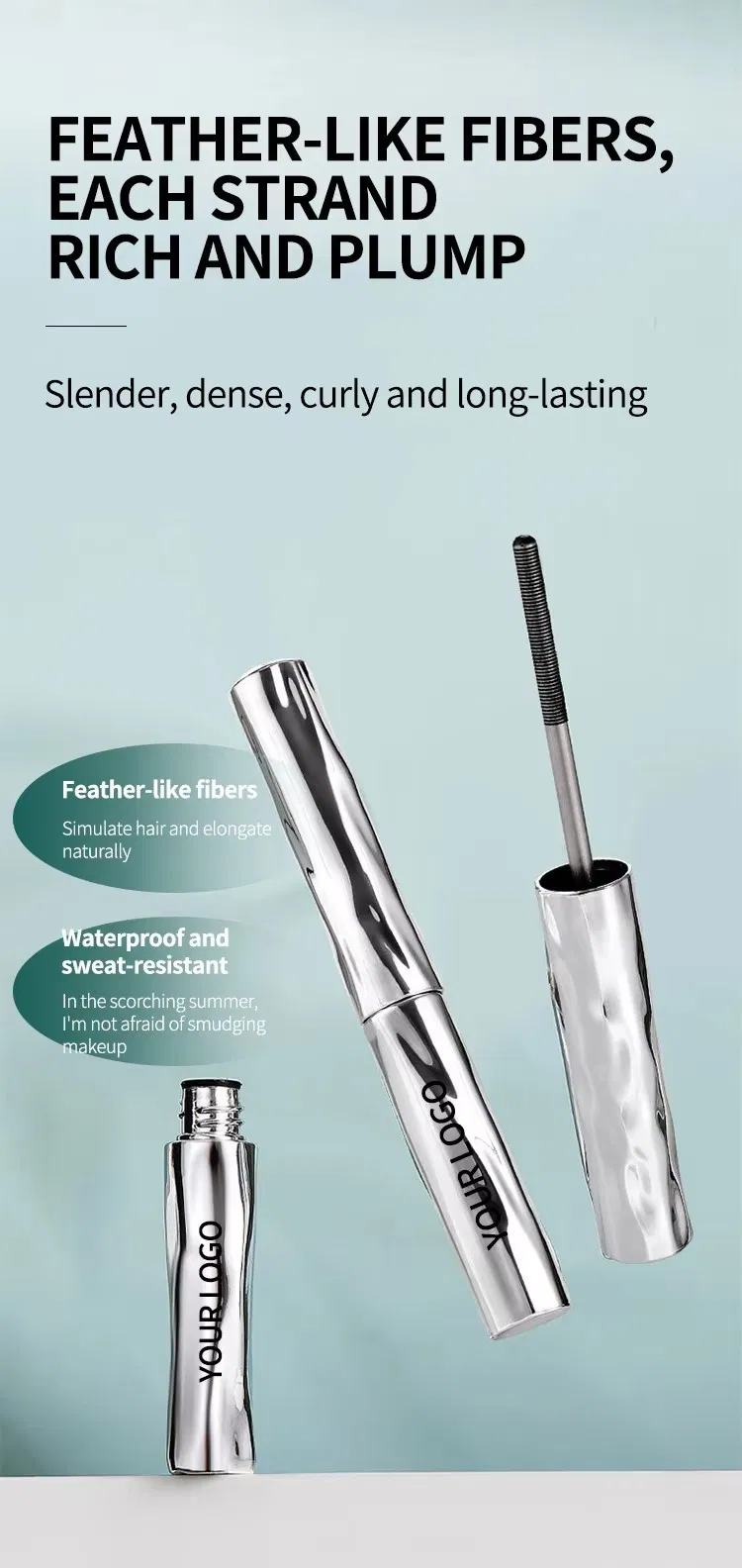 Mascara Primer Waterproof, Long Curling, Non Smudging and Durable Eye Black Cross-Border