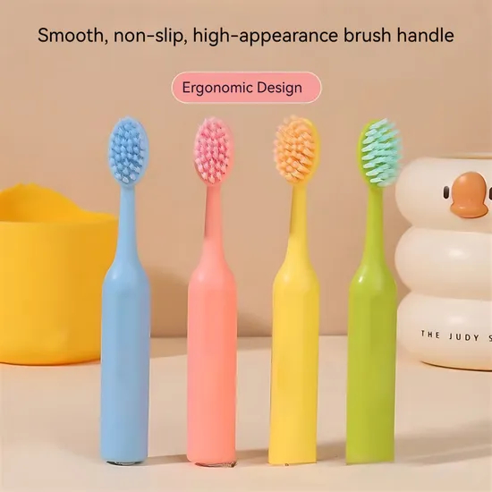 Kids Toothbrush Cartoon Shaped High Quality Ultra Soft Kids Toothbrush Customized Color Baby Manual Toothbrush