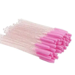 New Disposable Eyelash Brushes Crystal Mascara Wand with Glitter Plastic Fiber Material for Eyelash Extension Eyebrow Cleaning