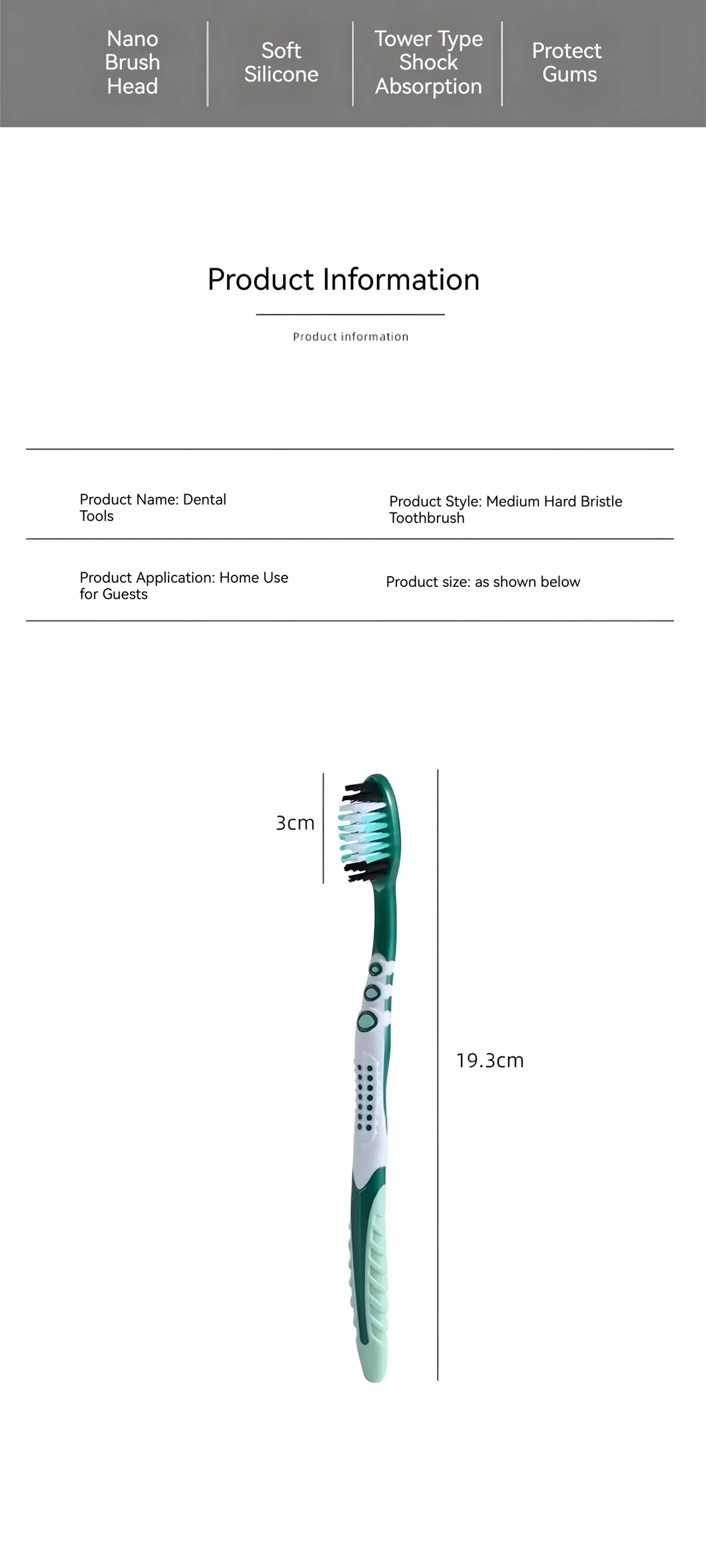 High Quality Soft Bristle Deep Cleaning Dental Toothbrush Adult Toothbrush