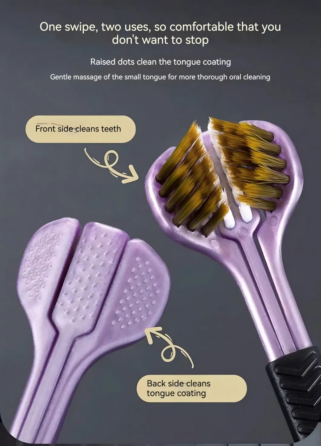 New Design Wrapped 3 Side Adult Toothbrush Soft Bristle for Deep Cleaning Teeth Fast Cleaner