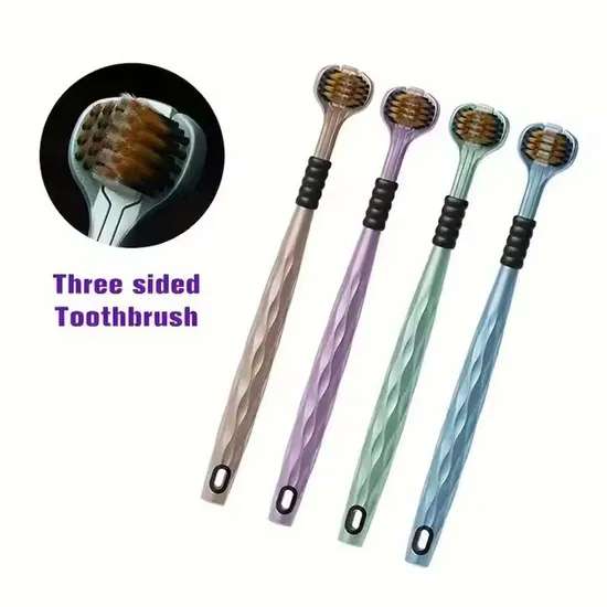 Toothbrush 3 Sided Available New Adult Travel Manual Bamboo Soft Custom Wooden Toothbrush Manufacturer OEM
