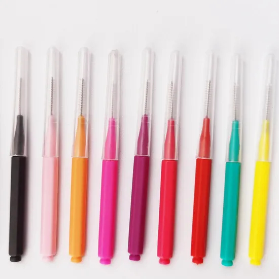 Oral Care Customized Color Logo OEM Label Ortho Teeth Flosser Orthodontic I Shape Interdental Brushes for Sale