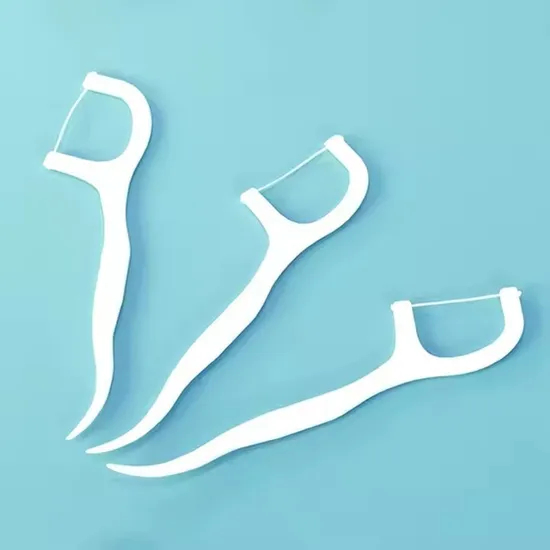 Individually Wrapped Biodegradable Floss Picks Silicone Dental Floss