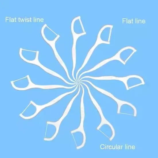 50 PCS No Break & No Shred Floss Dental Floss Picks Silicone Dental Floss Manufacturer