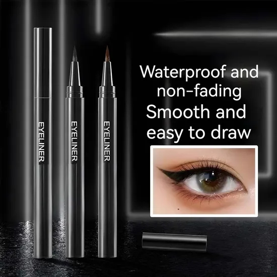 Newest 3 in 1 Vegan Waterproof Sticky Gel Black Liquid Tube Magic Eyelash Glue Eyeliner Lash Glue Pen Adhesive Eyeliner Pen