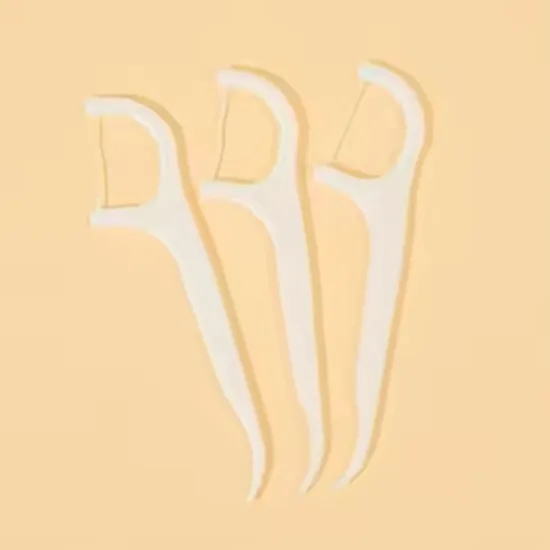 Portable Dental Floss Stick Airline Individual Wrapped Colored Dental Flosser Picks