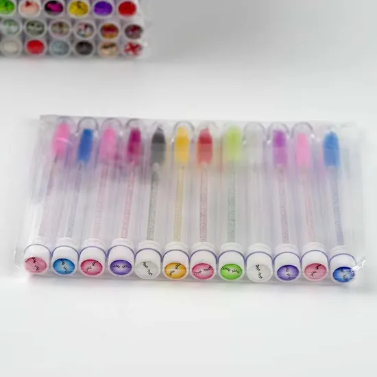Factory Price Disposable Mascara Brushes and Eyebrow Lash Spoolies Eyelash Wands in Clean Brush Tubes Makeup Tools