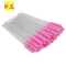 Hot Sell Colorful 50PCS Crystal Spoolies Mascara Silicone Eyelash Extension Cleaning Brush with Nylon Glitter Makeup Cosmetics