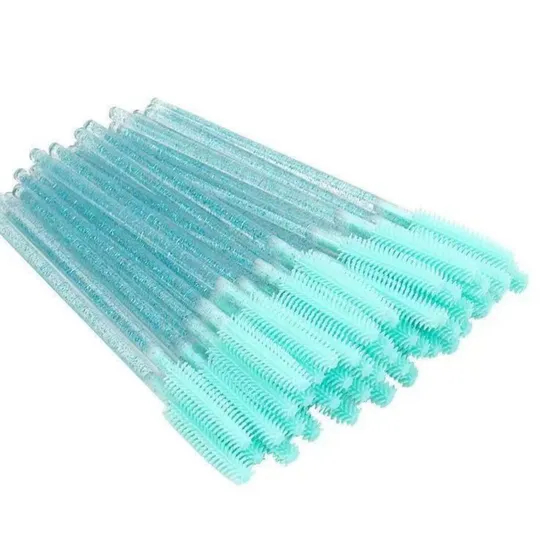Disposable Purple Mascara Brushes 50PCS/Bag Spoolies Eyelash Shampoo Glitter Brushes Eyelash Extension Cleansing Brushes