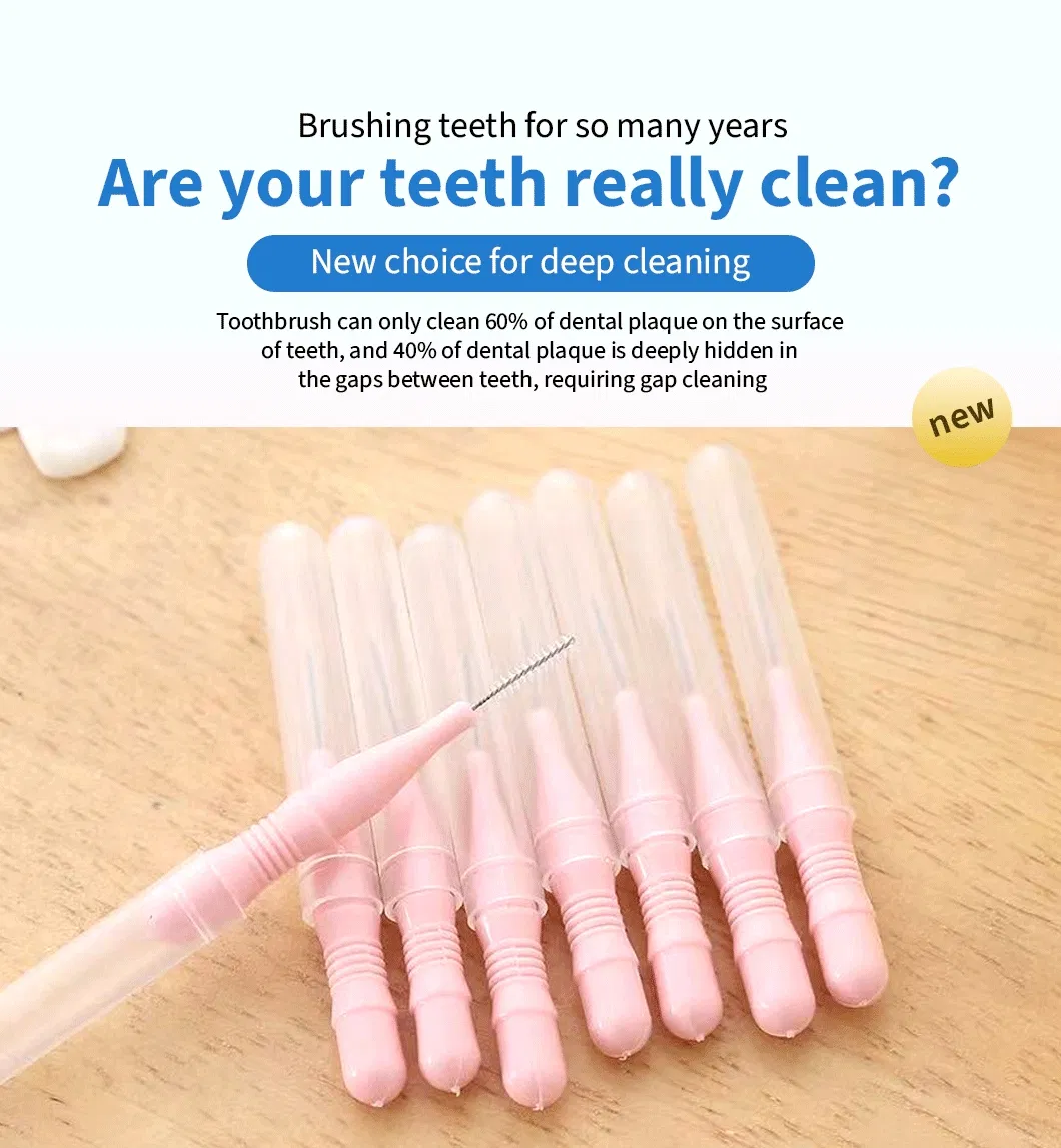 Orthodontic Straight Disposable Interdental Brush Effective Oral Care Pagoda Type Plastic Cross-Border Feature for Efficient and Clean