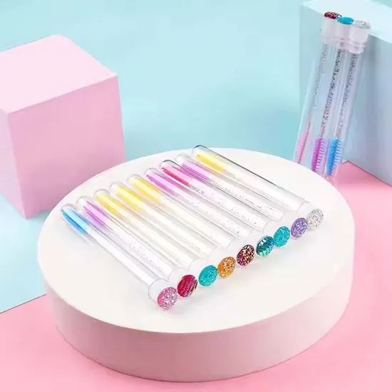 Eyelash Brush Tube Reusable Eyelashes Extension Tools Mascara Wand Case Replaceable Crystal Makeup Brushes Applicator