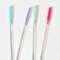 Custom Curved Rotating Long Handle Nylon Plastic Disposable Mascara Wands Eyelash Brush