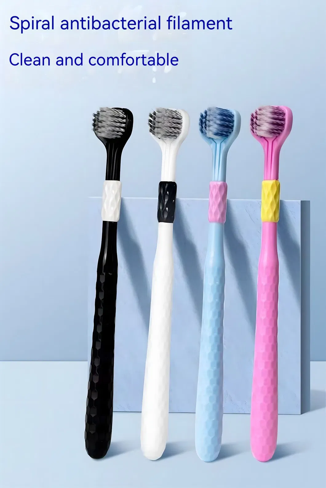 Three Sided Toothbrush Adult Toothbrush with Individual Packaging Adult Toothbrush