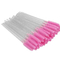 Ot Sell Colorful 50PCS Crystal Spoolies Mascara Silicone Eyelash Extension Cleaning Brush with Nylon Glitter Makeup Cosmetics