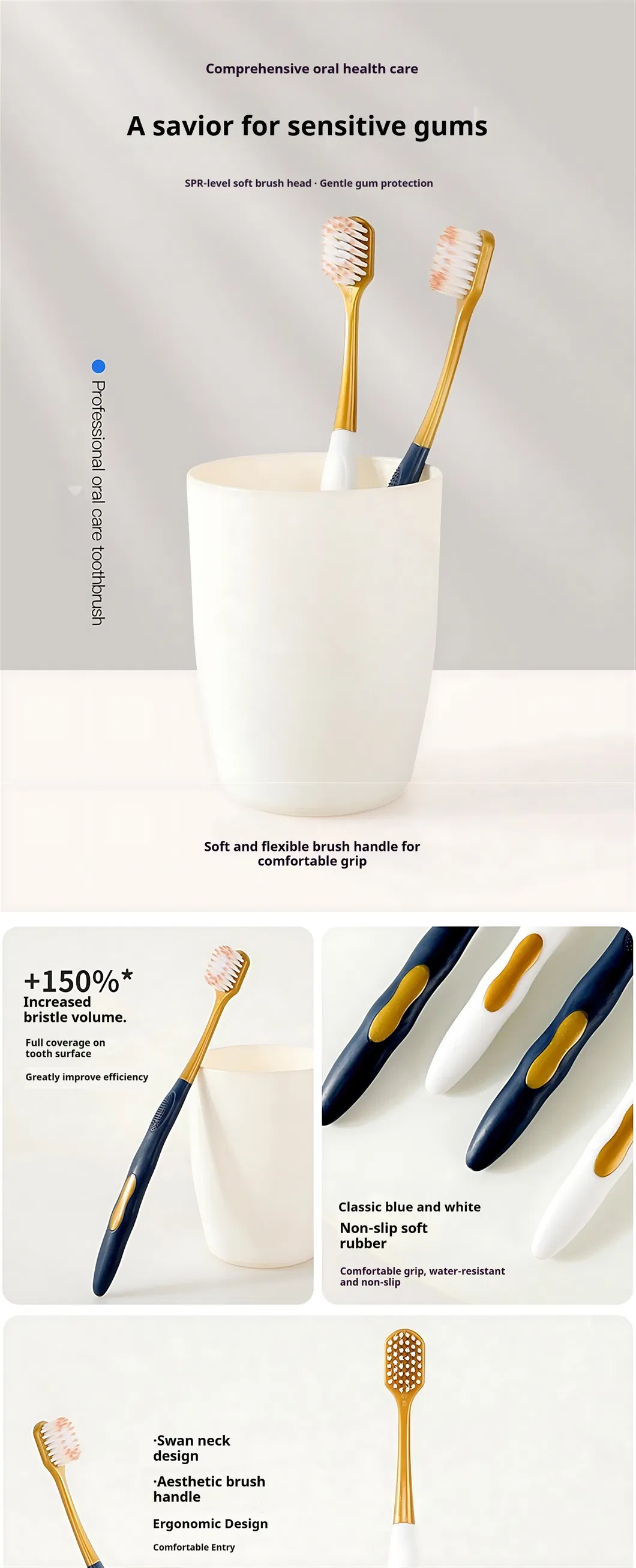 Plastic Manual Toothbrush for Daily Oral Care