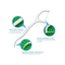 20PCS Dental Flosser Mint Waxed Dental Floss Picks Flosser Interdental Brush Dental Floss Pick Oral Hygiene Care