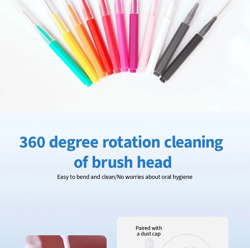 Orthodontic Cleaning 0.5mm Interdental Brush 360 Degree Interdental Brush