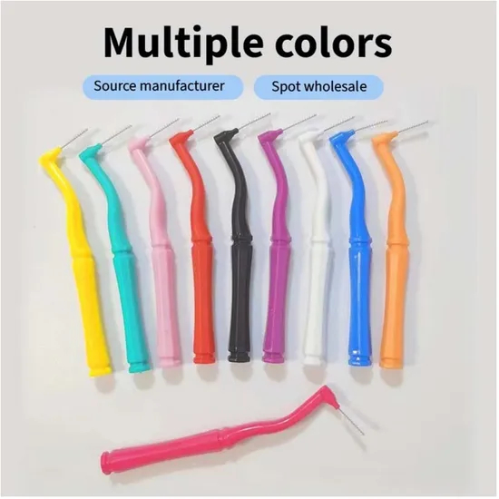Eco Friendly Interdental Brush Orthodontics Gum Brace Toothpick L Shape Dental Interdental Brushes