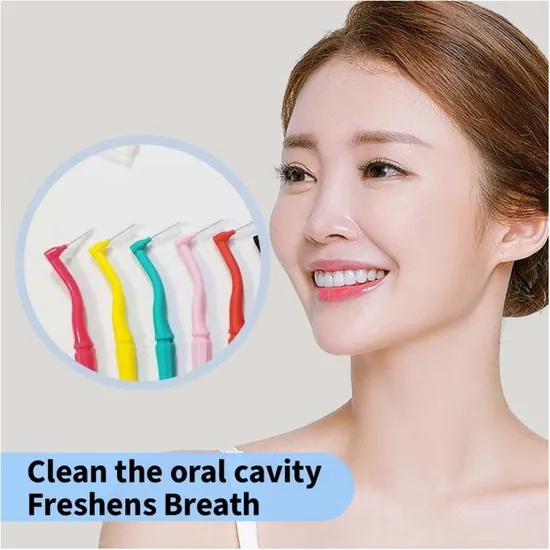 Hot Selling L Shape Handle Interdental Toothpick Dental Interdental Brush for Adult