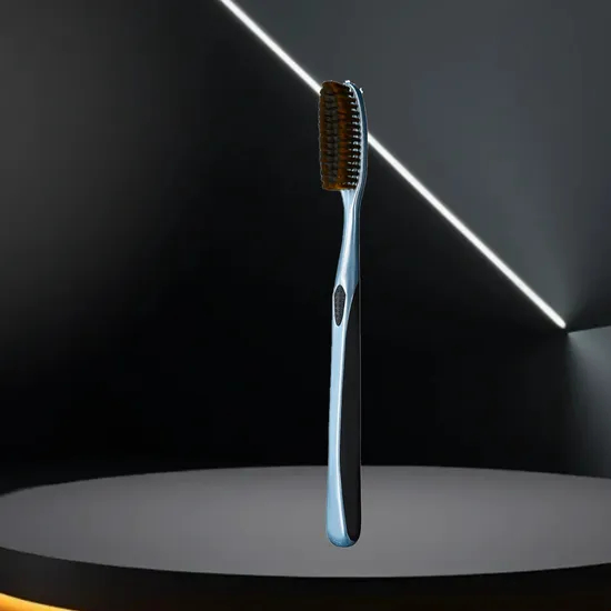 Aluminium Bamboo Toothbrush, Replaceable Bamboo Toothbrush Aluminum Handle, Toothbrush with Replaceable Head
