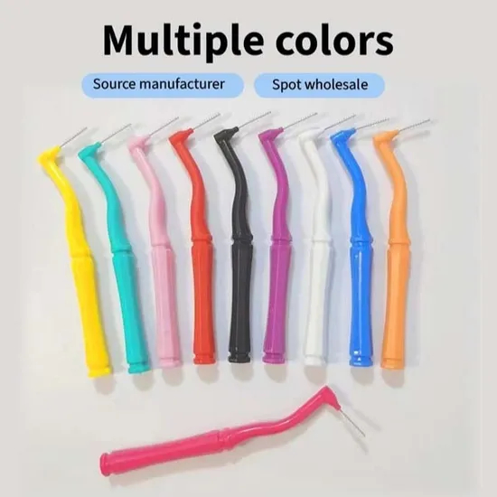 Disposable L-Shaped Micro Fiber Lash Brow Lift Applicator Brush Tool Dental Interdental Floss Brush Eyelash Spoolie Brush