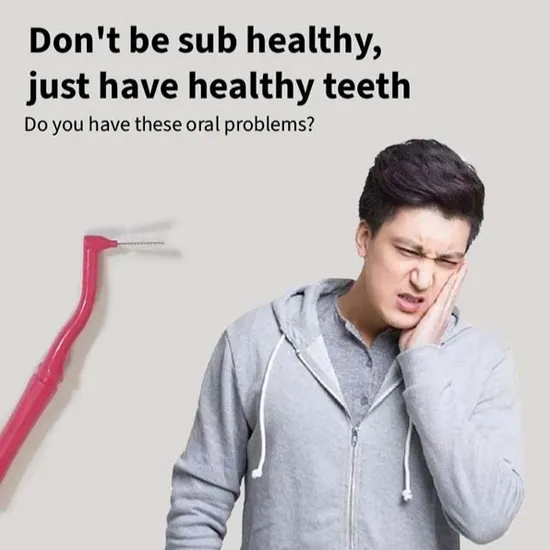 Orthodontic Brush PP Handle Oral Cleaning L Type Interdental Brush Toothpicks
