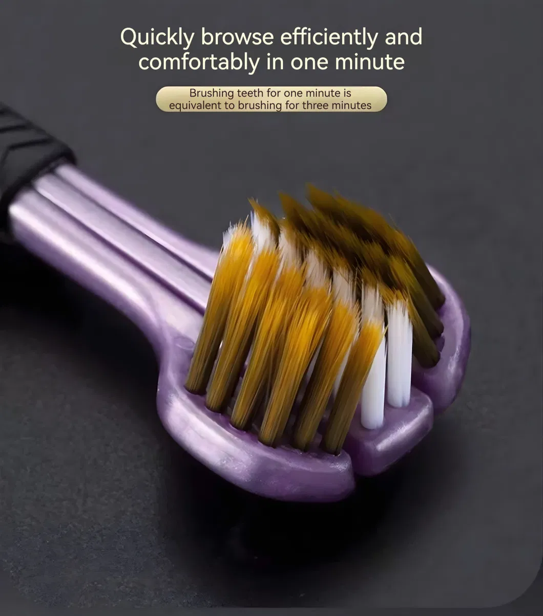 360&deg; Clean 3D Multi-Angle Toothbrush - Deep Plaque Removal for Back Teeth &amp; Braces Dentist Tested (2-Pack)