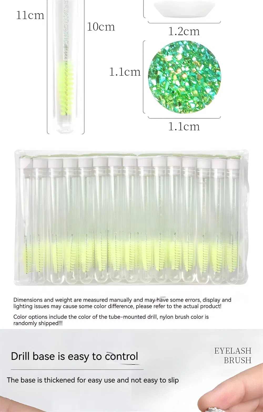 Wholesale Can Be Custom Bulk Disposable Glitter Eyebrow Brush Pink Eyelash Extension Spoolies with Tube