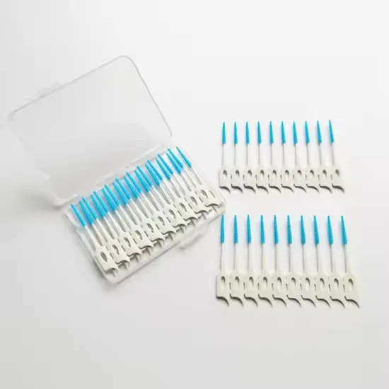 Customized Logo Disposable Dental Cleaning Interdental Brush Toothpick for Sale