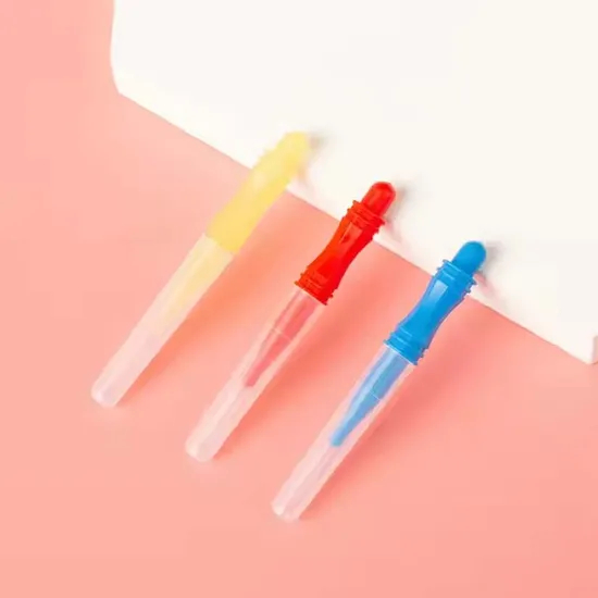 Customizable Plastic Reusable Interdental Space Brushes Silicone Kids Adults Soft Pick Tooth Cleaning Tool
