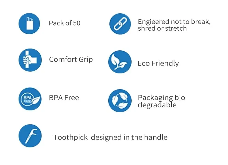 Factory Sale Disposable Biodegradable Eco Friendly Disposable Oral Cleaning Tooth Care Sticks Clean Tooth Detal Floss Picks