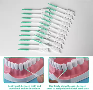 Good Quality Ergonomic Multi-Functional Portable Silicone Toothpick Feature Clean