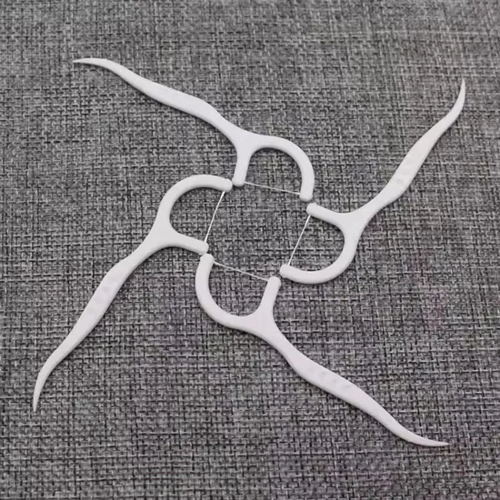 Wholesale Eco Biodegradable Oral Plastic B Dental Floss Picks Individually Wrapped Toothpick