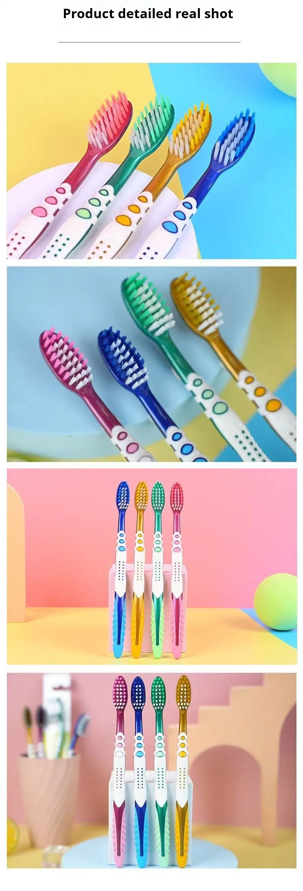 Science Super Soft Wide Head Toothbrush High-Density Silk Bristles Plastic PP Home Use for Adults Gingival Protection