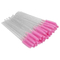 Pink Black Disposable Crystal Eyelash Brush 50PCS Eye Lash Extension Mascara Brush