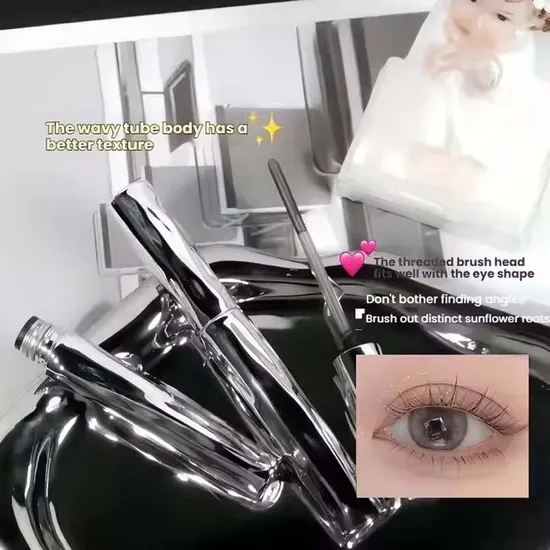 Waterproof Volumizing Mascara for Long, Thick Lashes Smudge-Proof, Curling, Long-Lasting Black Mascara for All-Day Wear