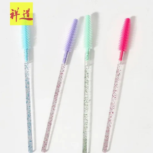 Wholesale 300PCS Colorful Eyelashes Makeup Brush Crystal Mascara Brushes Disposable Extension Eye Applicator Brush