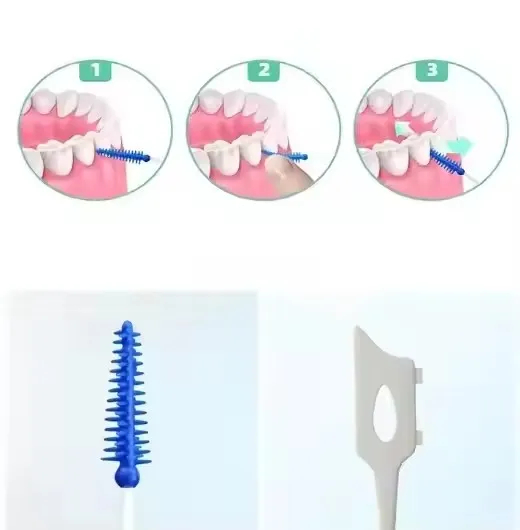 Factory Price Orthodontic Soft Rubber Interdental Brush Disposable Plastic Material Elastic in Variety of Good Colors Dental Cleaning Feature