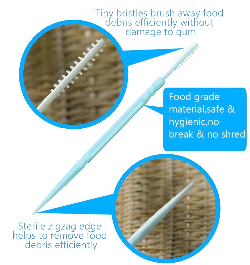 1000 Picks Tooth Cleaning Device Disposable Plastic Dental Toothpick Dental Equipment Interdental Brush